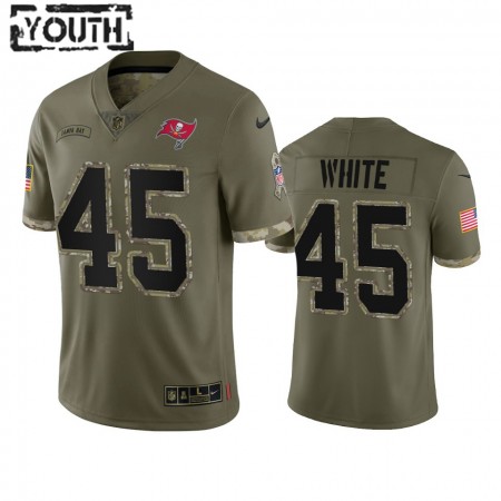 Kinder Tampa Bay Buccaneers Trikot Devin White 45 2022 Salute To Service Olive